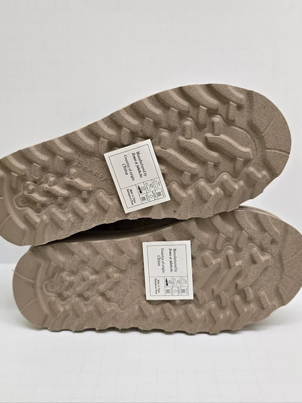 Girls BEARPAW Cozy Sherpa Platform Ankle Slippers - Beige